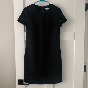 Calvin Klein black rose textured dress